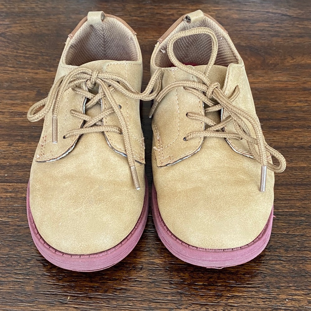 Toddler Boy Size 12 Tan Oxford Dress Shoes